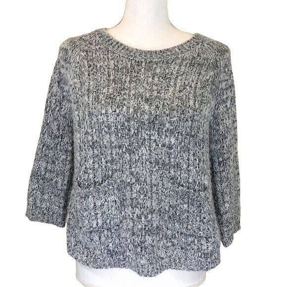 Moth Size X Small Sweater Marled Swing Pockets Dolman 3/4 Sleeve Cotton Acrylic - Picture 1 of 8